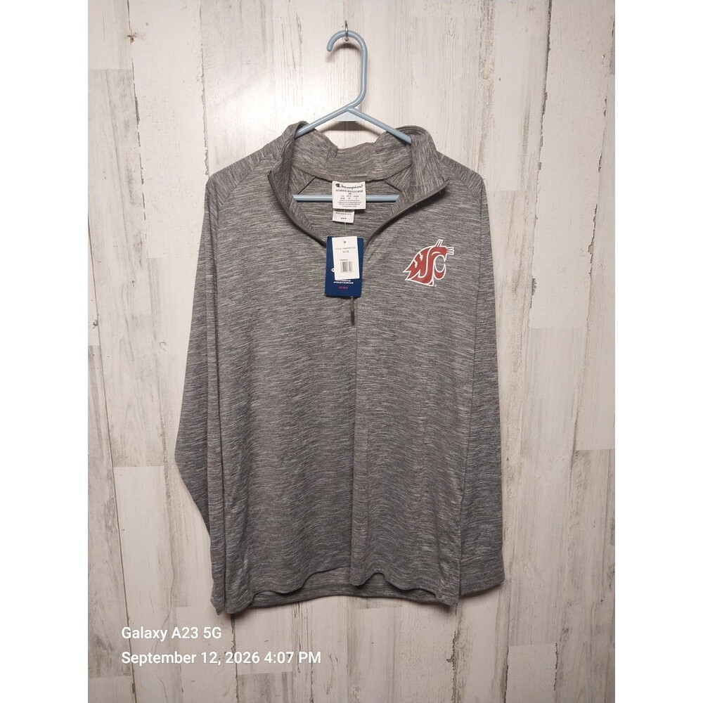 Wasington State University WSU 1/4 Zip Lightweight Pullover Mens Medium NWT